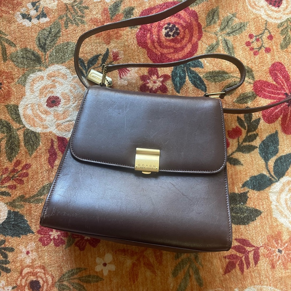 Vintage Coach Kelly Style 6701 in Chocolate Brown, Made in ITALY